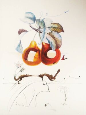 Salvador DALI - "FlorDali / Les Fruits - Fruits Troués (Les Poires)"