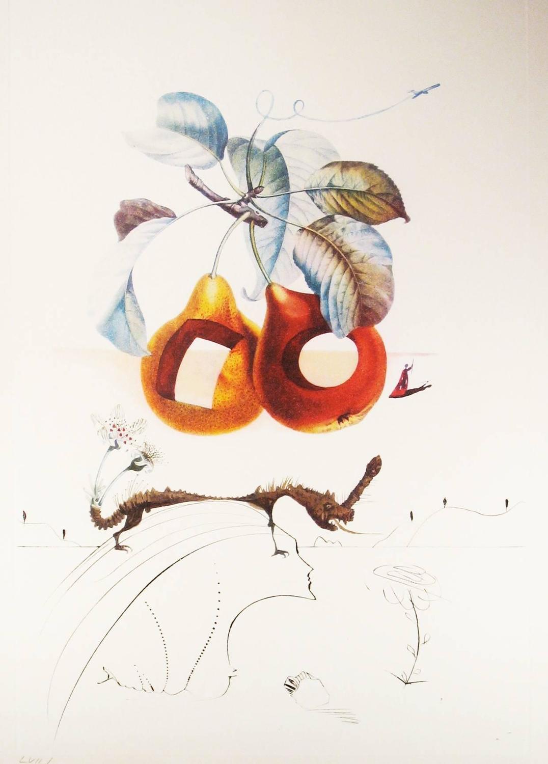 Salvador DALI - "FlorDali / Les Fruits - Fruits Troués (Les Poires)"