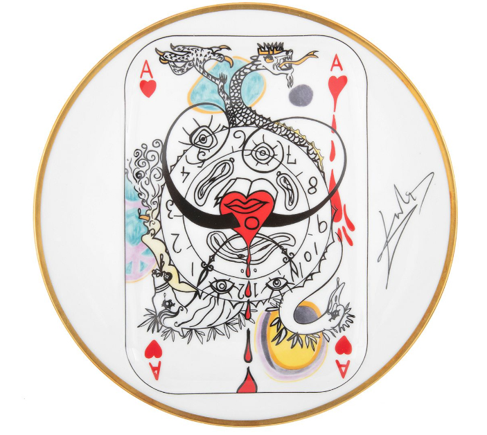 Salvador DALI - "Carte à jouer - As de Coeur" (Maison Puiforcat)